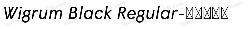 Wigrum Black Regular字体转换